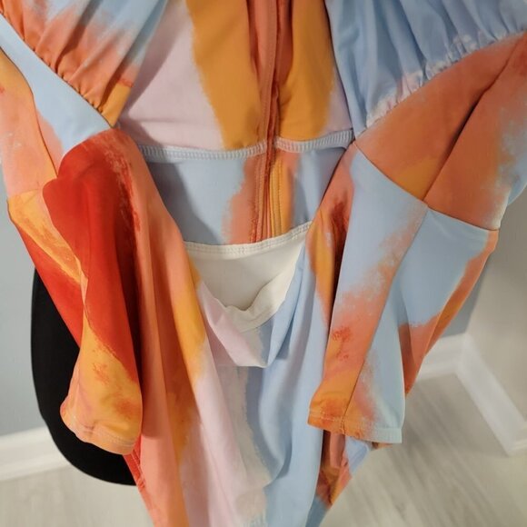 NWT SGI One Piece Color Tie Dye Bathing Suit Size Large - Picture 5 of 13